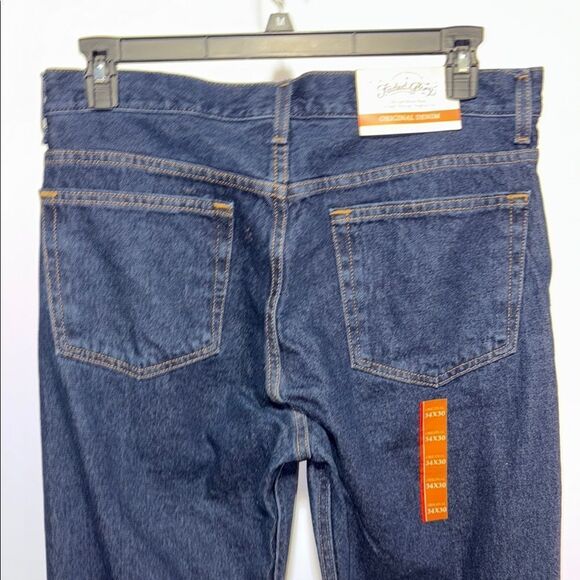 Faded Glory Blue Straight Jeans Classic Style - Picture 6 of 11